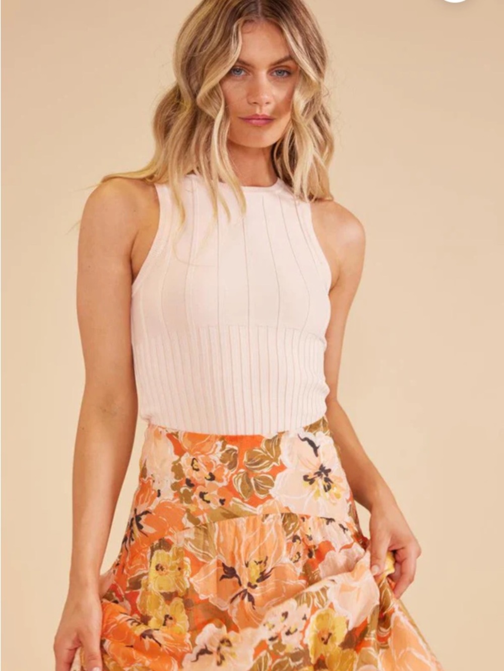 MINKPINK
EVIE KNIT TANK // BLUSH